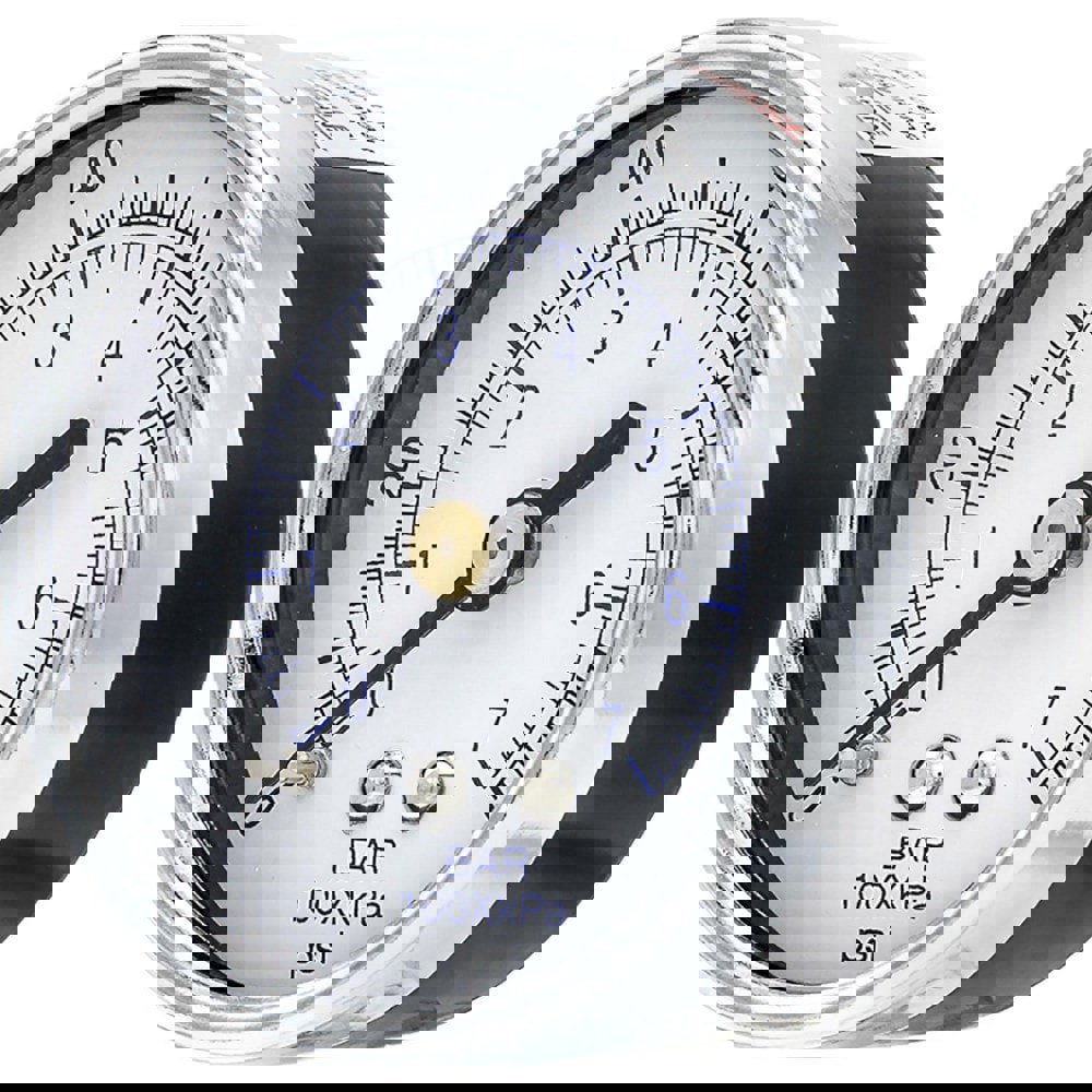 Pressure Gauges; Gauge Type: Utility Gauge ; Scale Type: Dual ; Accuracy (%): 3-2-3% ; Dial Type: Analog ; Thread Type: NPT ; Bourdon Tube Material: Bronze